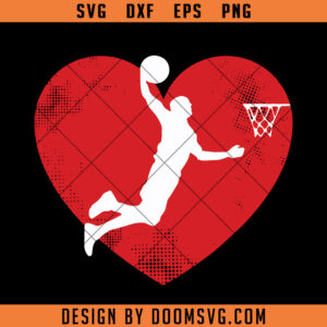 Basketball In Valentine Day SVG, Sport Lover SVG
