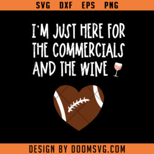 Commercials And Wine SVG, Football Party Heart sport SVG