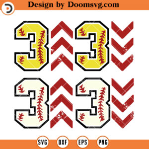 3 Up 3 Down SVG, Softball Baseball SVG Files For Cricut