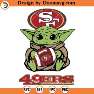 49ers Baby Yoda SVG, San Francisco 49ers SVG, NFL Football Team SVG Files For Cricut