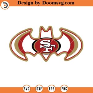 49ers Batman SVG, San Francisco 49ers SVG, NFL Football Team SVG Files For Cricut V2