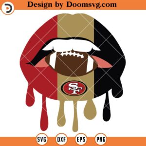 49ers Lips Logo SVG, San Francisco 49ers SVG, NFL Football Team SVG Files For Cricut