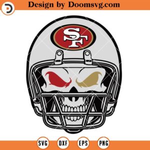 49ers Skull Helmet SVG, San Francisco 49ers SVG, NFL Football Team SVG Files For Cricut