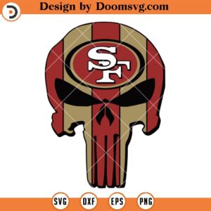 49ers Skull SVG, San Francisco 49ers Love SVG, NFL Football Team SVG Files For Cricut