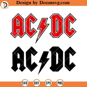 AC DC Logo SVG, AC DC Rock Music Band SVG