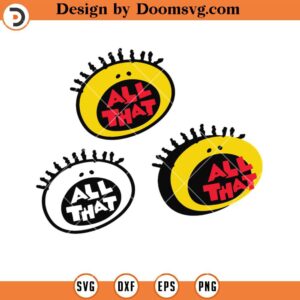 All That 90s Kid Nickelodeon SVG, Cartoon Black History Cartoon SVG Files For Cricut