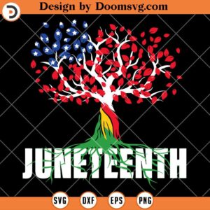 American Grown African Root Tree Juneteenth SVG, Juneteenth SVG