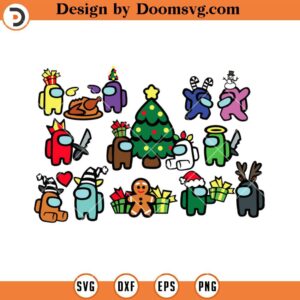 Among Us Christmas Party SVG, Among Us Character SVG