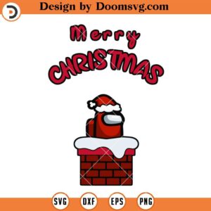 Among Us Merry Christmas SVG, Among Us Santa Video Game SVG