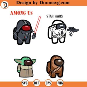 Among Us Star Wars SVG, Gaming Gamer Baby Yoda SVG