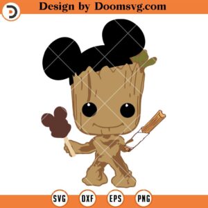 Baby Groot Mickey Ears SVG, Funny Groot SVG, Disney SVG Files For Cricut