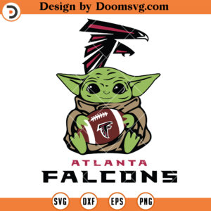 Baby Yoda Atlanta Falcons SVG, NFL Football Team SVG Files For Cricut