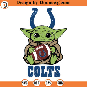 Baby Yoda Colt SVG, Indianapolis Colts NFL Football Team SVG Files For Cricut