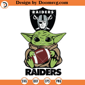 Baby Yoda Las Vegas Raiders SVG, Football Team SVG Files For Cricut