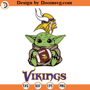 Baby Yoda Minnesota Vikings SVG, Minnesota Vikings Football Team SVG Files For Cricut