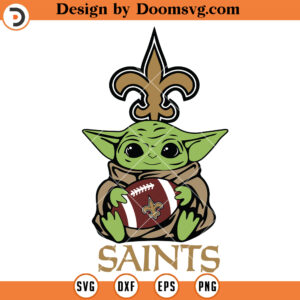 Baby Yoda New Orleans Saints SVG, NFL Football Team SVG Files For Cricut