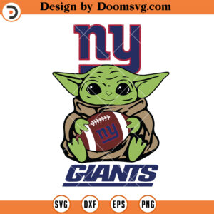 Baby Yoda New York Giants SVG, Football Team SVG Files For Cricut