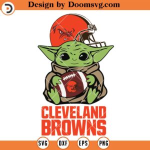 Baby Yoda Star Wars Cleveland Browns SVG, Cleveland Browns SVG, NFL Football Team SVG File