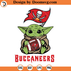 Baby Yoda Tampa Bay Buccaneers SVG, NFL Football Team SVG Files For Cricut