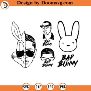 Bad Bunny Logo SVG, Puerto Rican Rapper Music Lover SVG