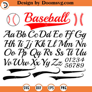 Baseball Font SVG, Sport Alphabet SVG Files For Cricut