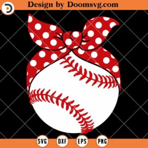 Baseball Mom SVG, Bandana Baseball SVG