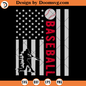 Vintage Baseball USA Flag SVG, Baseball SVG Files For Cricut