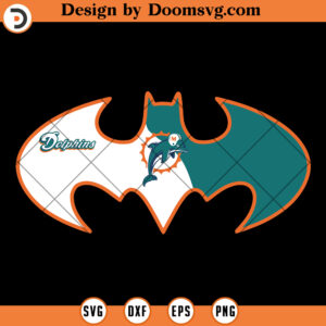 Miami Dolphins SVG, Batman Miami Dolphins SVG, NFL Football Team SVG