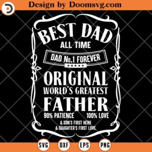 Best Dad All Time Dad No1 SVG, Wine Dad SVG