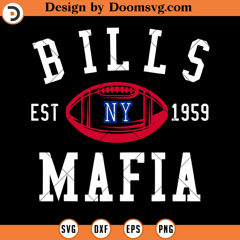 Bills Mafia SVG, Buffalo Bills Rugby SVG, EST NY 1959 Doomsvg