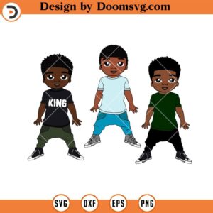 Black Afro Kids, Peekaboo Boys, Melanin Boys SVG