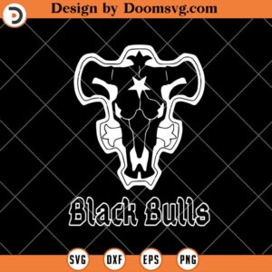 Black Bulls SVG, Japanese Fantasy SVG, Anime Clover Blacks SVG
