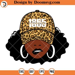 Black Girl Leopard Cap SVG, Black Girl SVG, Afro Woman SVG