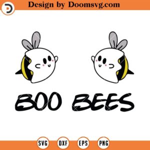 Boo Bees Halloween SVG, Ghost and Bees SVG, Halloween SVG