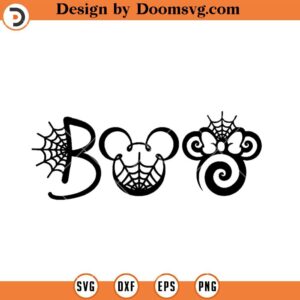 Boo Mickey Minnie SVG, Halloween Disney SVG