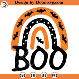 Boo Rainbow Halloween SVG, Free Halloween SVG