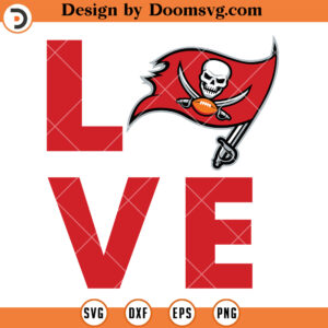 Tampa Bay Buccaneers SVG, Buccaneers Flag Love SVG, NFL Football Team SVG