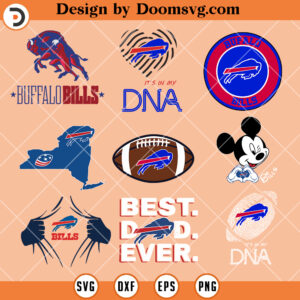 Buffalo Bills Bundle Logo SVG, Buffalo Bills NFL Football Team SVG File For Cricut