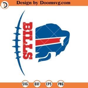 Buffalo Bills SVG, Buffalo Bills Logo SVG, Bills Ball SVG, NFL Football SVG V2