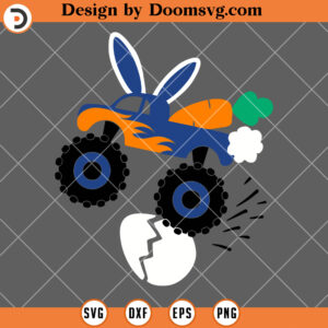 Bunny Monster Truck SVG, Easter Kids Shirts SVG