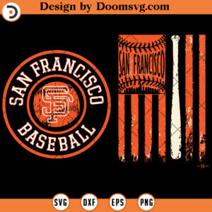 San Francisco Baseball SVG Files For Cricut, Cali SF Baseball Badge SVG