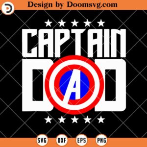 Captain Dad SVG, Dad Superhero SVG, Daddy SVG