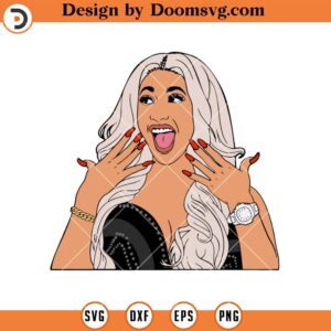 Cardi B Singer SVG, Hip Hop Singer SVG, Rapper Music Lover SVG