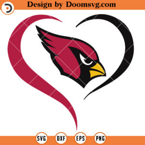 St Louis Cardinals SVG, Cardinals Heart SVG, Cardinals Logo Team NFL Football SVG