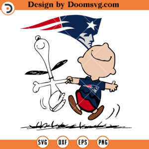 New England Patriots SVG, Charlie Brown & Snoopy Patriots SVG, Football Team SVG Files For Cricut