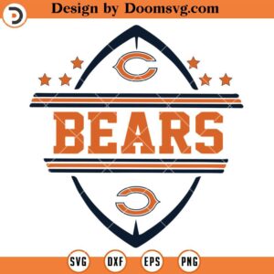 Chicago Bears Ball SVG, Chicago Bears SVG, NFL Football Team SVG Files