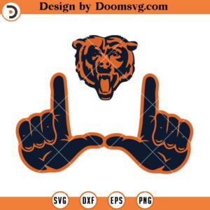 Chicago Bears Hand SVG, Chicago Bears SVG, NFL Football Team SVG Files