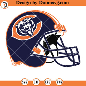 Chicago Bears Helmet SVG, Football SVG Files For Cricut