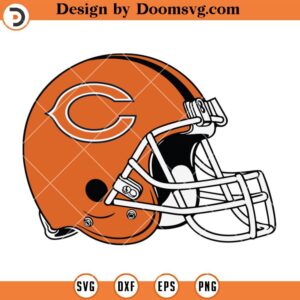 Chicago Bears Helmet SVG, Chicago Bears SVG, NFL Football Logo Team SVG Files