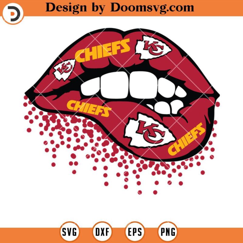 Kansas City Chiefs Svg Chiefs Dripping Lips Svg Nfl Football Team Svg Files For Cricut Doomsvg 